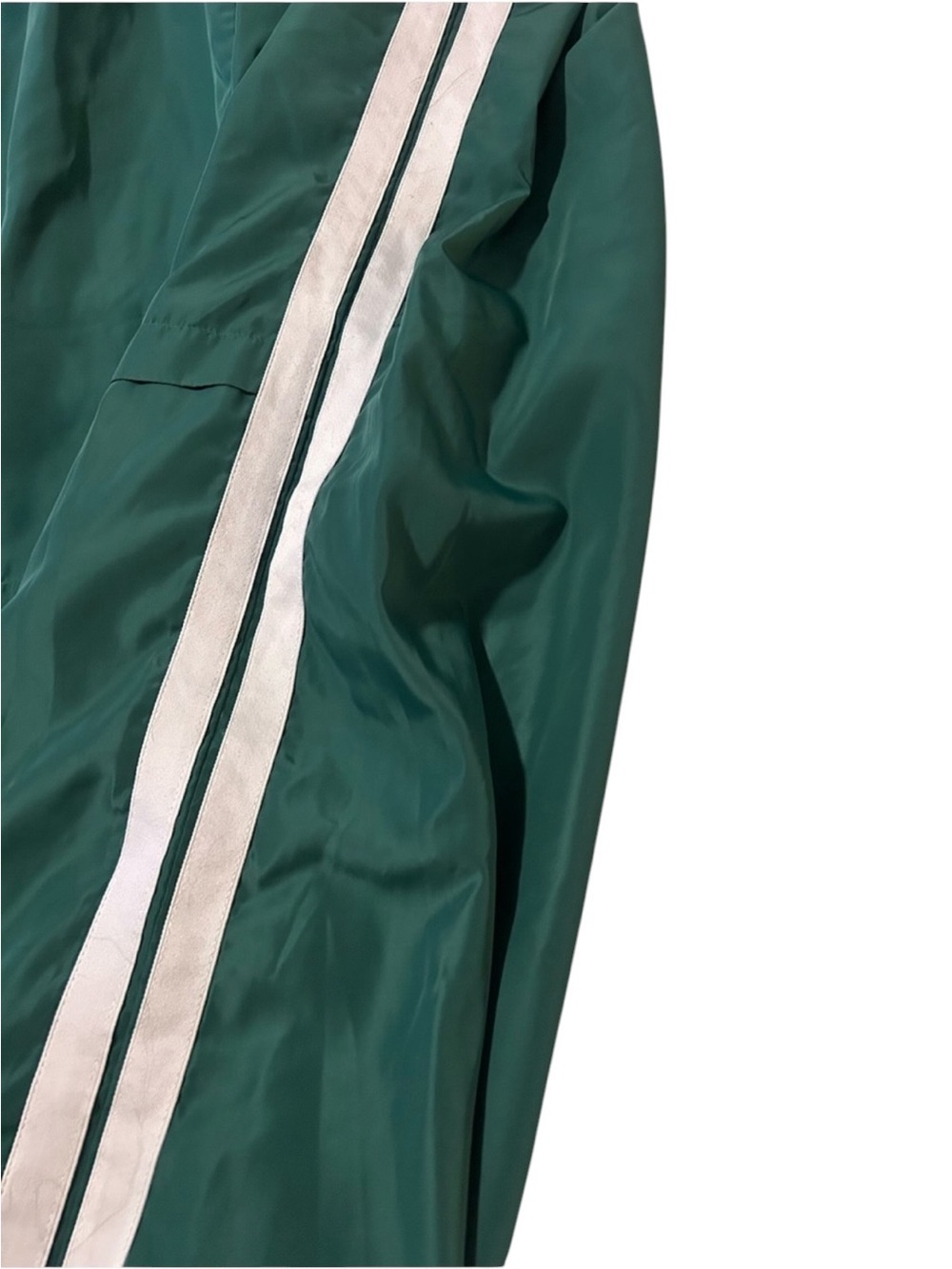 EDIKTED Fauna Nylon Track Pants Size Larg Green White Side
Stripe Sporty Wide Le - Picture 7 of 7